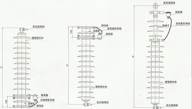避雷器用热熔式、热爆式脱离器